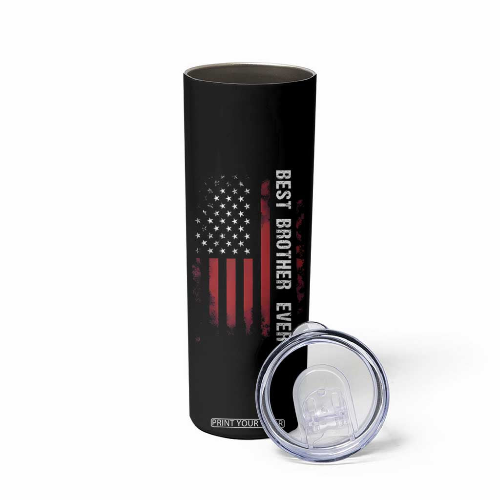 Best Brother Ever Skinny Tumbler Retro US Flag Gifts From Sisters Siblings TB10 Print Your Wear