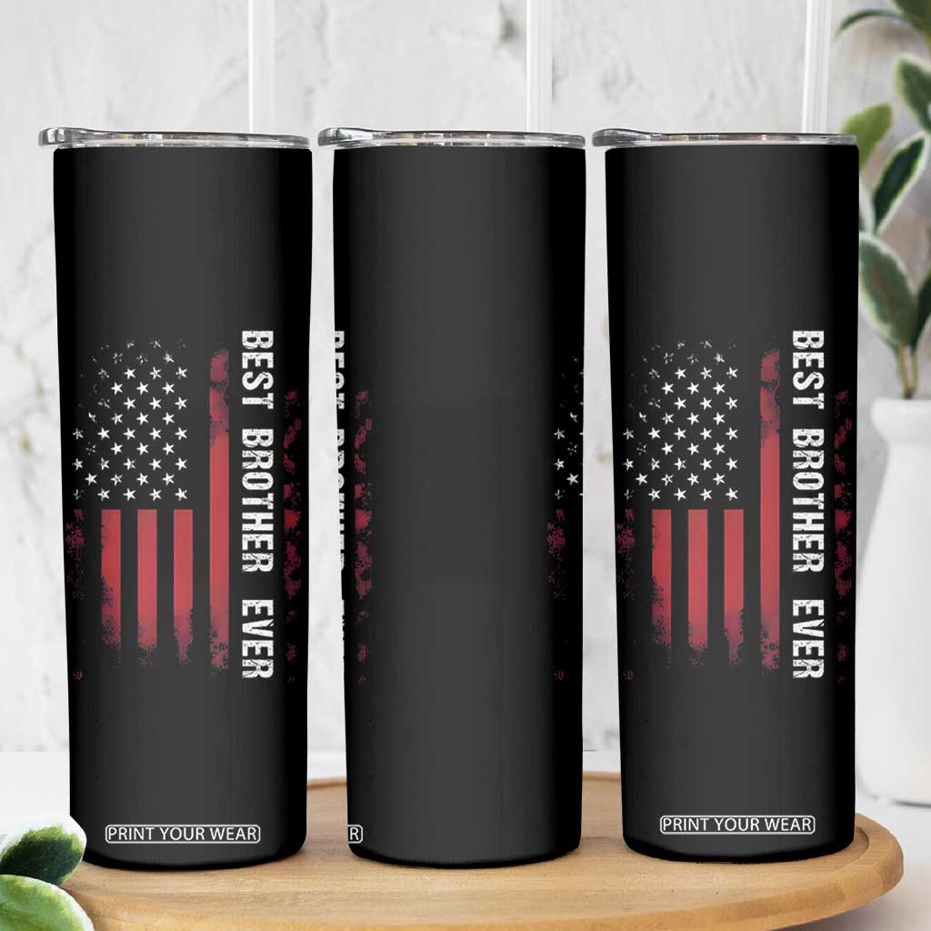 Best Brother Ever Skinny Tumbler Retro US Flag Gifts From Sisters Siblings TB10 Print Your Wear