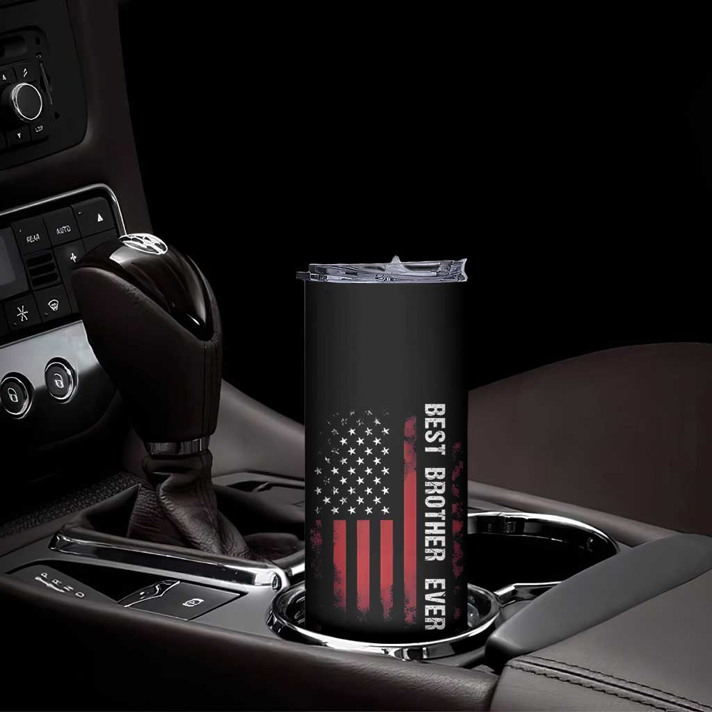 Best Brother Ever Skinny Tumbler Retro US Flag Gifts From Sisters Siblings TB10 Print Your Wear