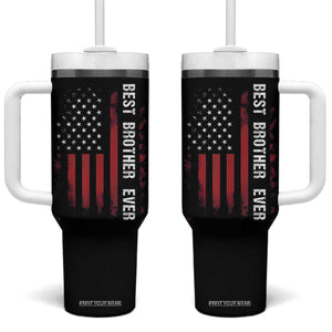 Best Brother Ever Tumbler With Handle Retro US Flag Gifts From Sisters Siblings TB10 One Size: 40 oz Black Print Your Wear