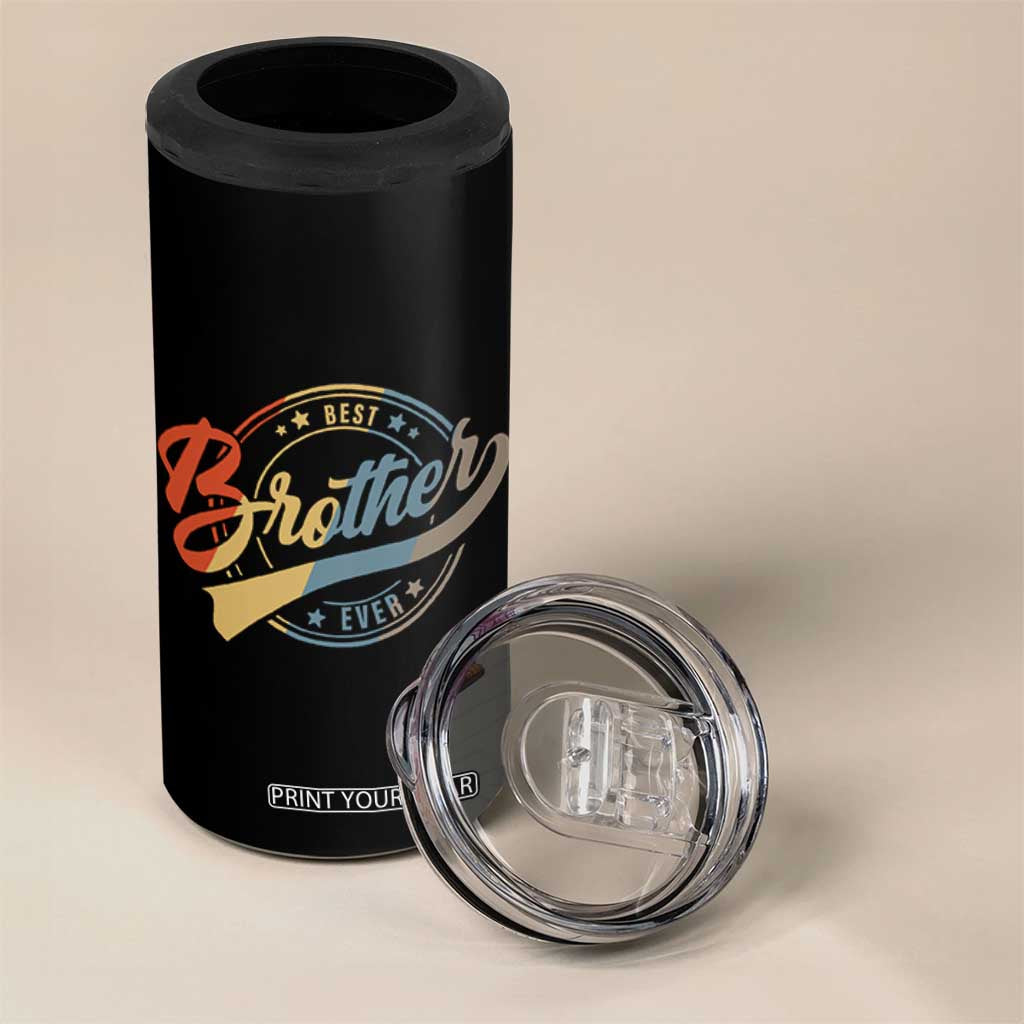 Best Brother Ever 4 in 1 Can Cooler Tumbler Retro Vintage Gifts From Sisters Siblings TB10 Print Your Wear
