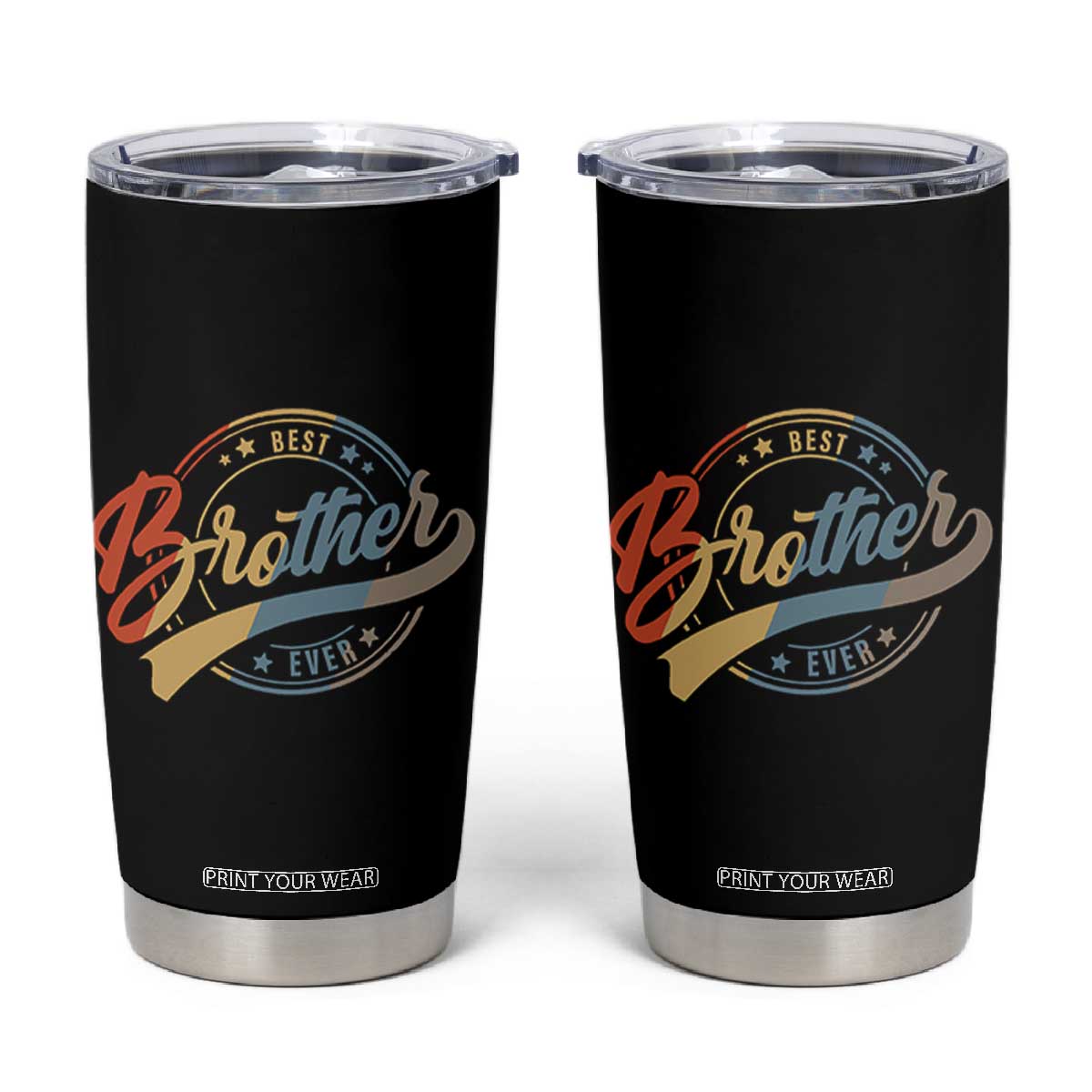 Best Brother Ever Tumbler Cup Retro Vintage Gifts From Sisters Siblings TB10 Black Print Your Wear