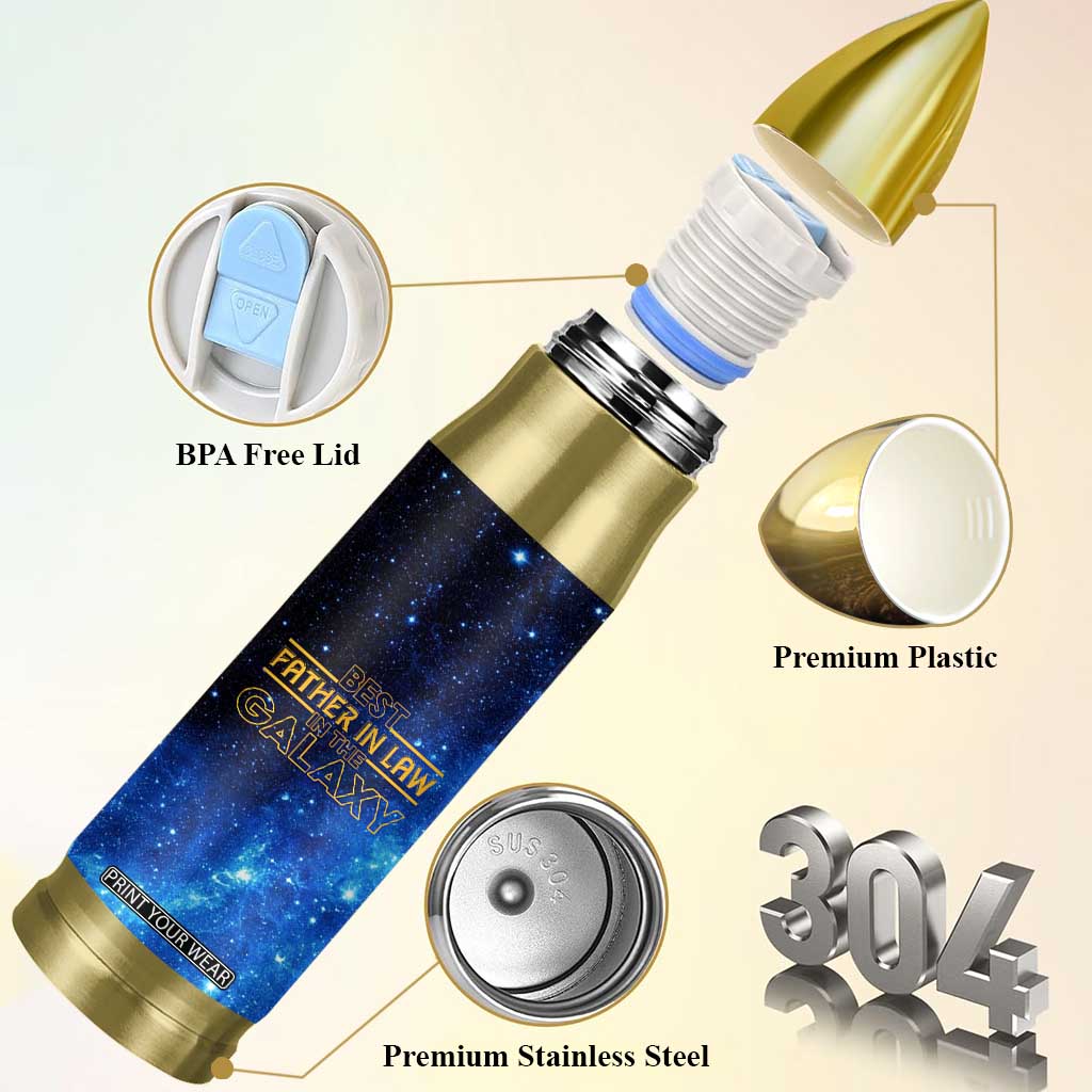 Father-In-Law Gifts Bullet Tumbler Best Father In Law In The Galaxy TB10 Print Your Wear