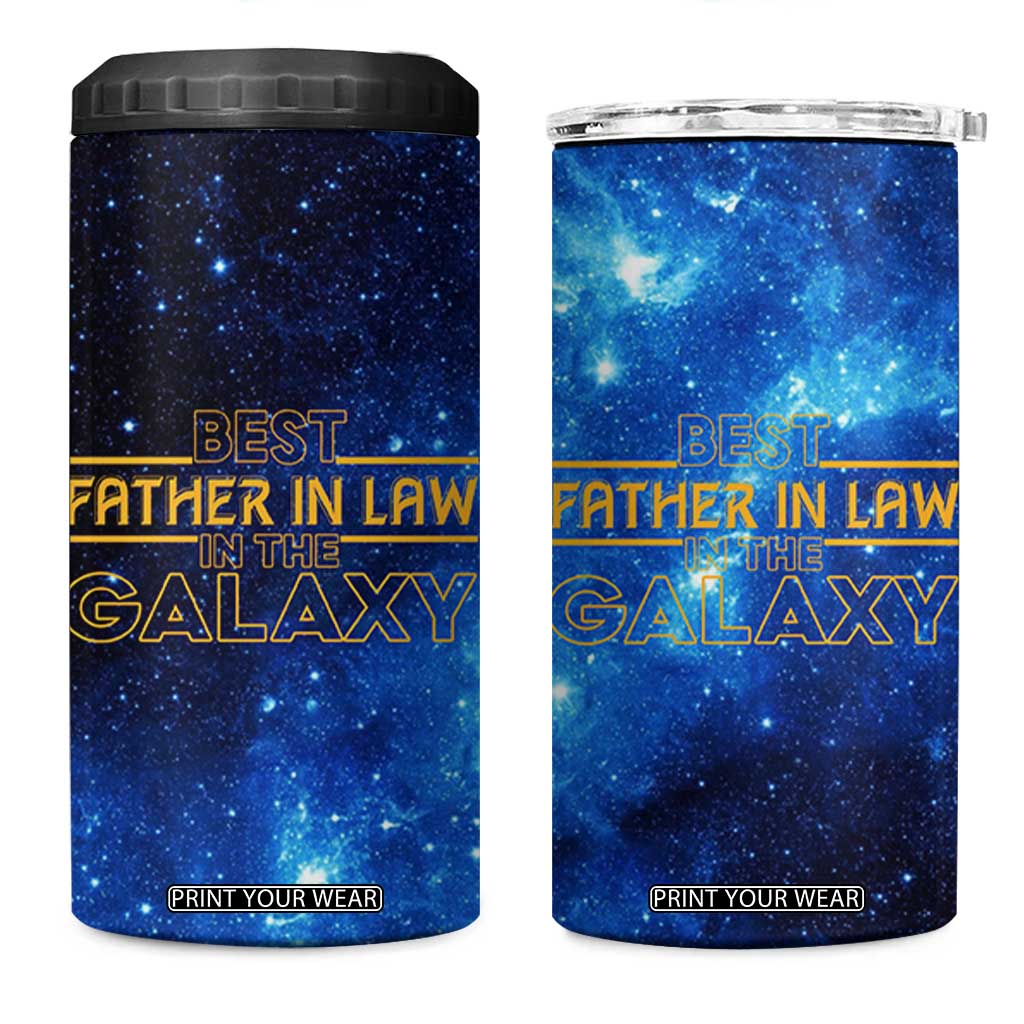 Father-In-Law Gifts 4 in 1 Can Cooler Tumbler Best Father In Law In The Galaxy TB10 One Size: 16 oz Galaxy Print Your Wear