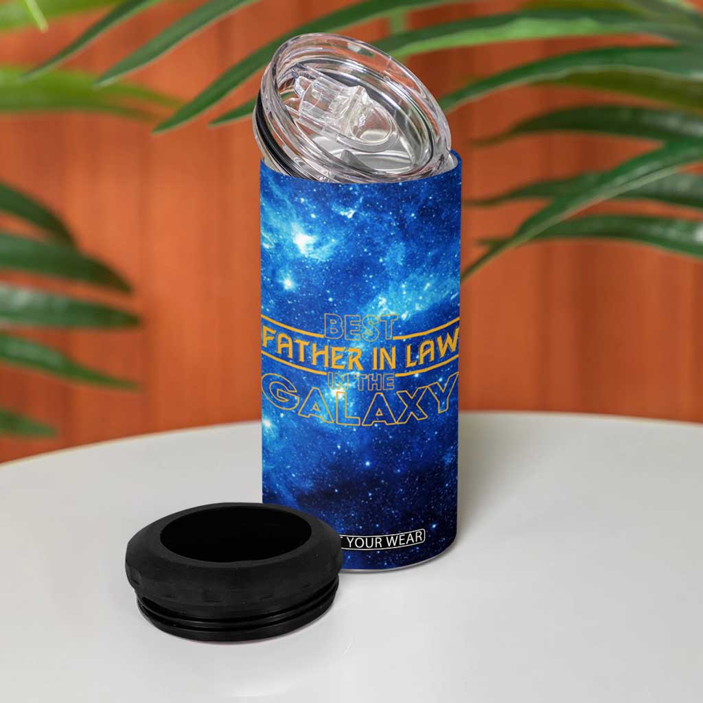 Father-In-Law Gifts 4 in 1 Can Cooler Tumbler Best Father In Law In The Galaxy TB10 Print Your Wear