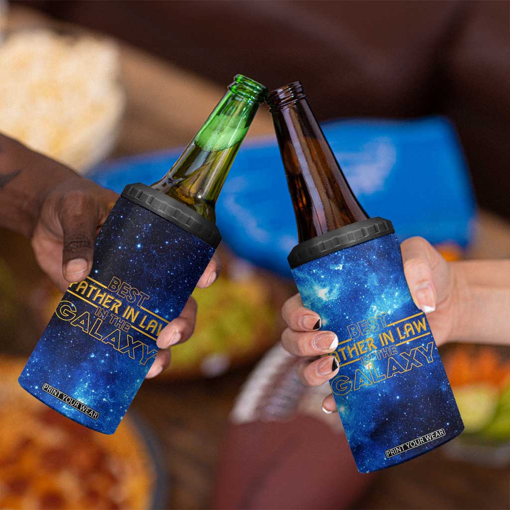 Father-In-Law Gifts 4 in 1 Can Cooler Tumbler Best Father In Law In The Galaxy TB10 Print Your Wear