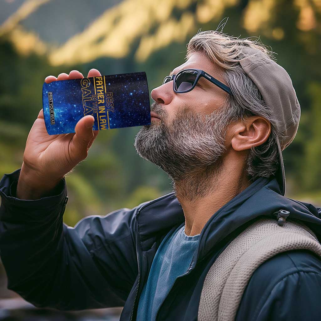 Father-In-Law Gifts 4 in 1 Can Cooler Tumbler Best Father In Law In The Galaxy TB10 Print Your Wear
