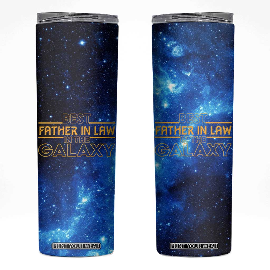 Father-In-Law Gifts Skinny Tumbler Best Father In Law In The Galaxy TB10 Galaxy Print Your Wear