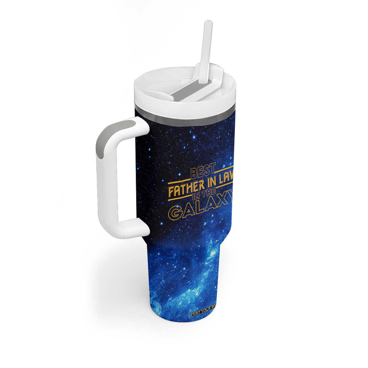 Father-In-Law Gifts Tumbler With Handle Best Father In Law In The Galaxy TB10 Print Your Wear