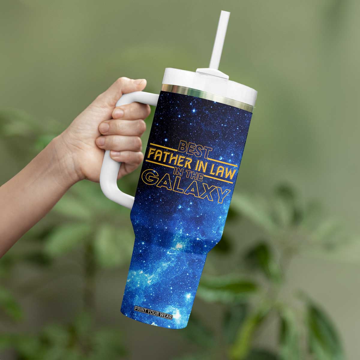 Father-In-Law Gifts Tumbler With Handle Best Father In Law In The Galaxy TB10 Print Your Wear
