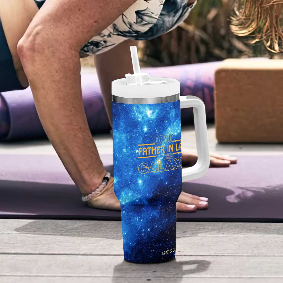 Father-In-Law Gifts Tumbler With Handle Best Father In Law In The Galaxy TB10 Print Your Wear