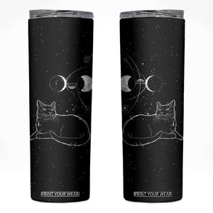 Black Cat Skinny Tumbler Cat Lover Gifts For Women Funny Goth Witch Gothic TB10 Black Print Your Wear