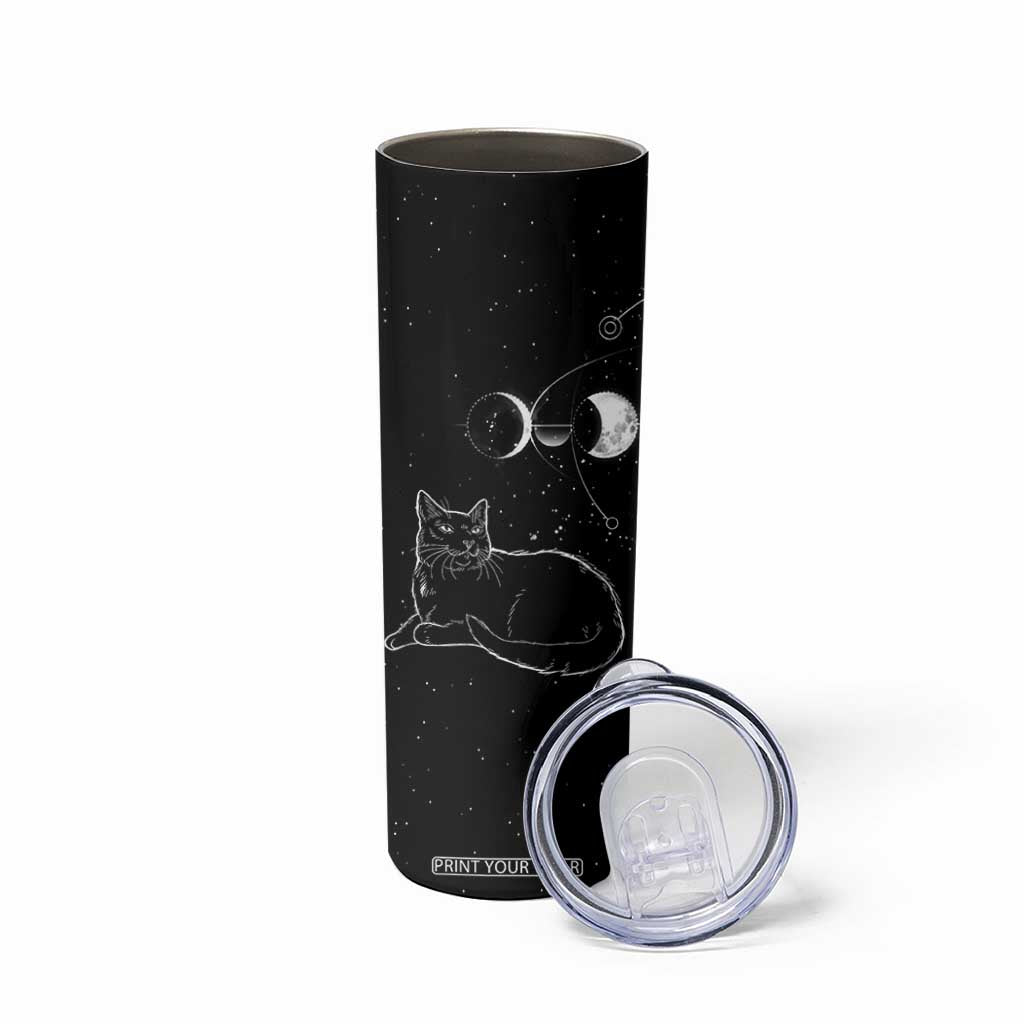 Black Cat Skinny Tumbler Cat Lover Gifts For Women Funny Goth Witch Gothic TB10 Print Your Wear