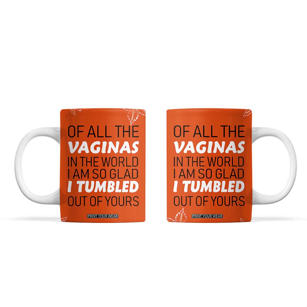 Funny Mom Gifts From Kids Coffee Mug Mothers Day Gag Gift Flower TB10 Orange Print Your Wear