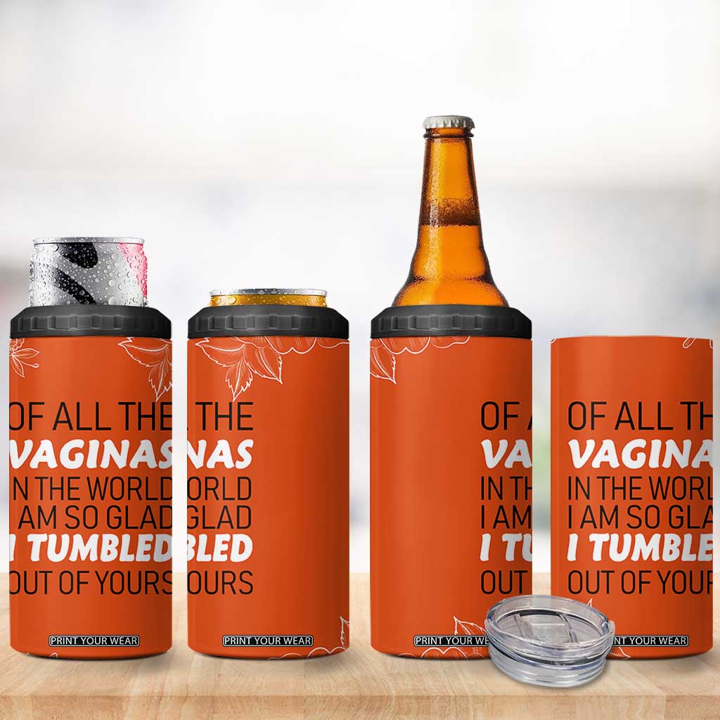 Funny Mom Gifts From Kids 4 in 1 Can Cooler Tumbler Mothers Day Gag Gift Flower TB10 Print Your Wear