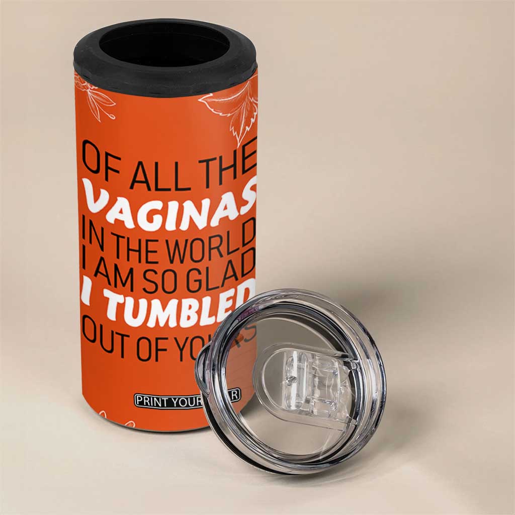 Funny Mom Gifts From Kids 4 in 1 Can Cooler Tumbler Mothers Day Gag Gift Flower TB10 Print Your Wear