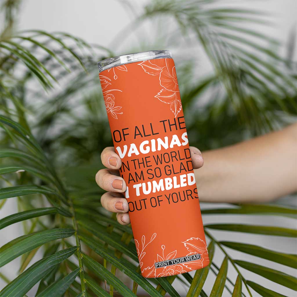Funny Mom Gifts From Kids Skinny Tumbler Mothers Day Gag Gift Flower TB10 Print Your Wear