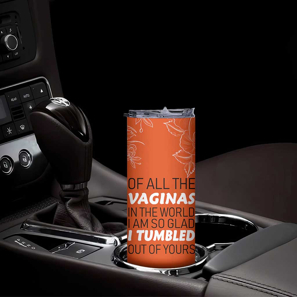 Funny Mom Gifts From Kids Skinny Tumbler Mothers Day Gag Gift Flower TB10 Print Your Wear