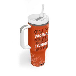 Funny Mom Gifts From Kids Tumbler With Handle Mothers Day Gag Gift Flower TB10 Print Your Wear
