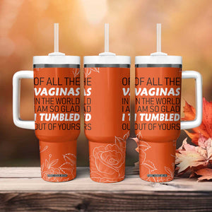 Funny Mom Gifts From Kids Tumbler With Handle Mothers Day Gag Gift Flower TB10 Print Your Wear
