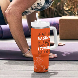 Funny Mom Gifts From Kids Tumbler With Handle Mothers Day Gag Gift Flower TB10 Print Your Wear