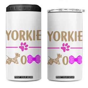 Yorkie Mom 4 in 1 Can Cooler Tumbler Yorkshire Terrier Gifts For Dog Mom Fur Mama Presents TB10 One Size: 16 oz White Print Your Wear