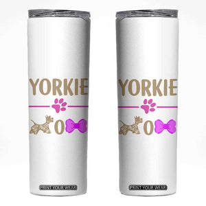 Yorkie Mom Skinny Tumbler Yorkshire Terrier Gifts For Dog Mom Fur Mama Presents TB10 White Print Your Wear