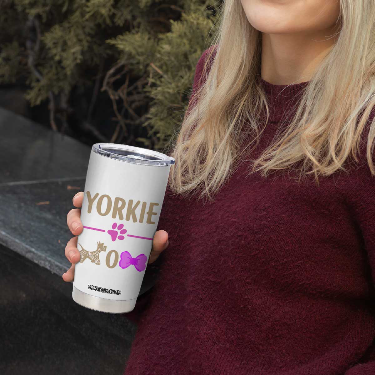 Yorkie Mom Tumbler Cup Yorkshire Terrier Gifts For Dog Mom Fur Mama Presents TB10 Print Your Wear