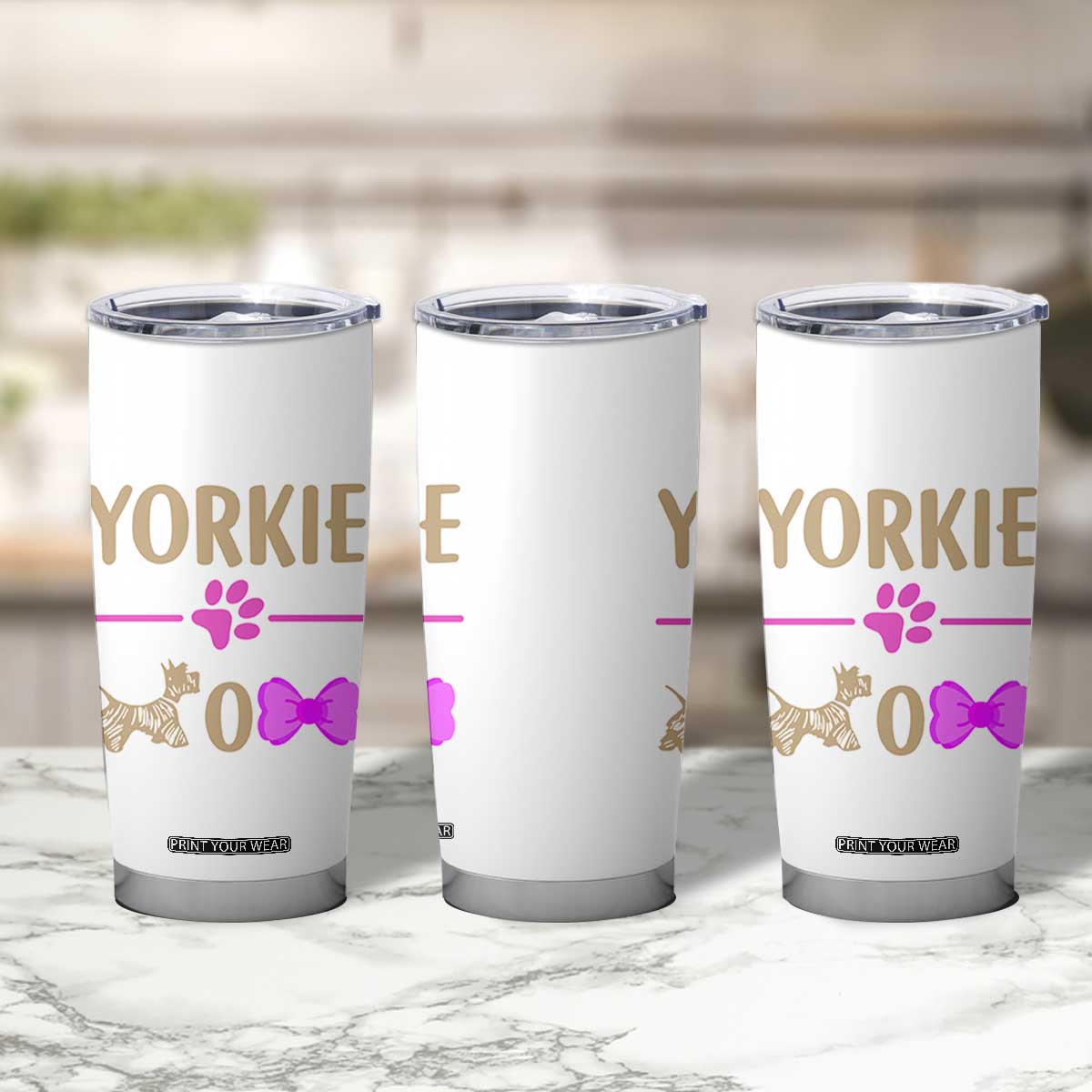 Yorkie Mom Tumbler Cup Yorkshire Terrier Gifts For Dog Mom Fur Mama Presents TB10 Print Your Wear