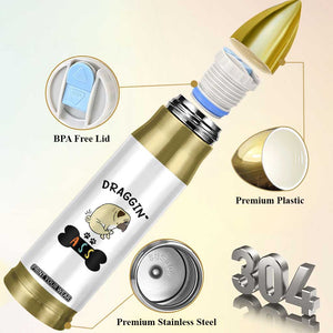 Pug Lovers Bullet Tumbler Draggin Ass Funny Dogs Mom Dad Owner Gag Gifts TB10 Print Your Wear