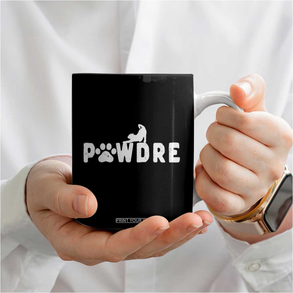 Cat Dad Gift Coffee Mug Pawdre Funny Paw Print Cat Lover Fathers Day TB10 Print Your Wear