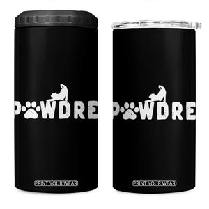 Cat Dad Gift 4 in 1 Can Cooler Tumbler Pawdre Funny Paw Print Cat Lover Fathers Day TB10 One Size: 16 oz Black Print Your Wear