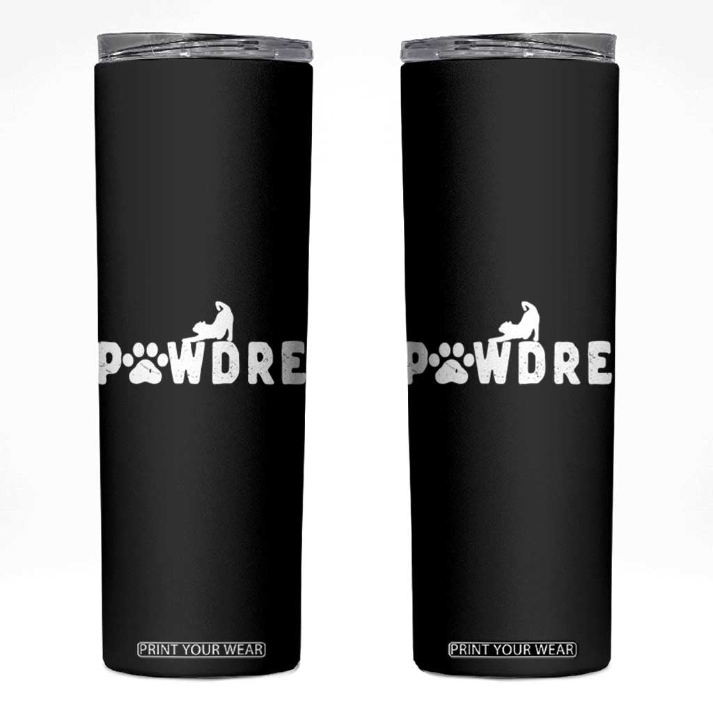 Cat Dad Gift Skinny Tumbler Pawdre Funny Paw Print Cat Lover Fathers Day TB10 Black Print Your Wear