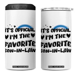 Son In Law Gifts 4 in 1 Can Cooler Tumbler Its Official Im The Favorite SIL Wedding Gift From MIL TB10 One Size: 16 oz White Print Your Wear