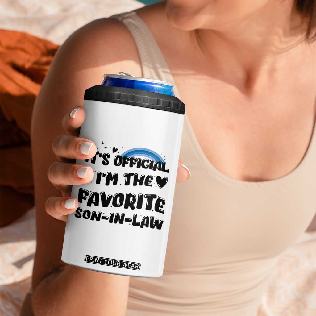 Son In Law Gifts 4 in 1 Can Cooler Tumbler Its Official Im The Favorite SIL Wedding Gift From MIL TB10 Print Your Wear