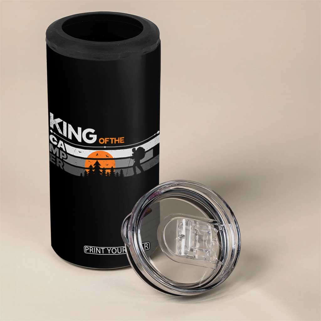 King Of The Camper 4 in 1 Can Cooler Tumbler Outdoor Camping Mountain Nature Hiking Camp Lover Gift TB10 Print Your Wear