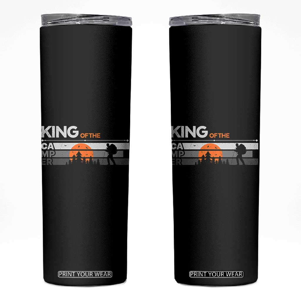 King Of The Camper Skinny Tumbler Outdoor Camping Mountain Nature Hiking Camp Lover Gift TB10 Black Print Your Wear