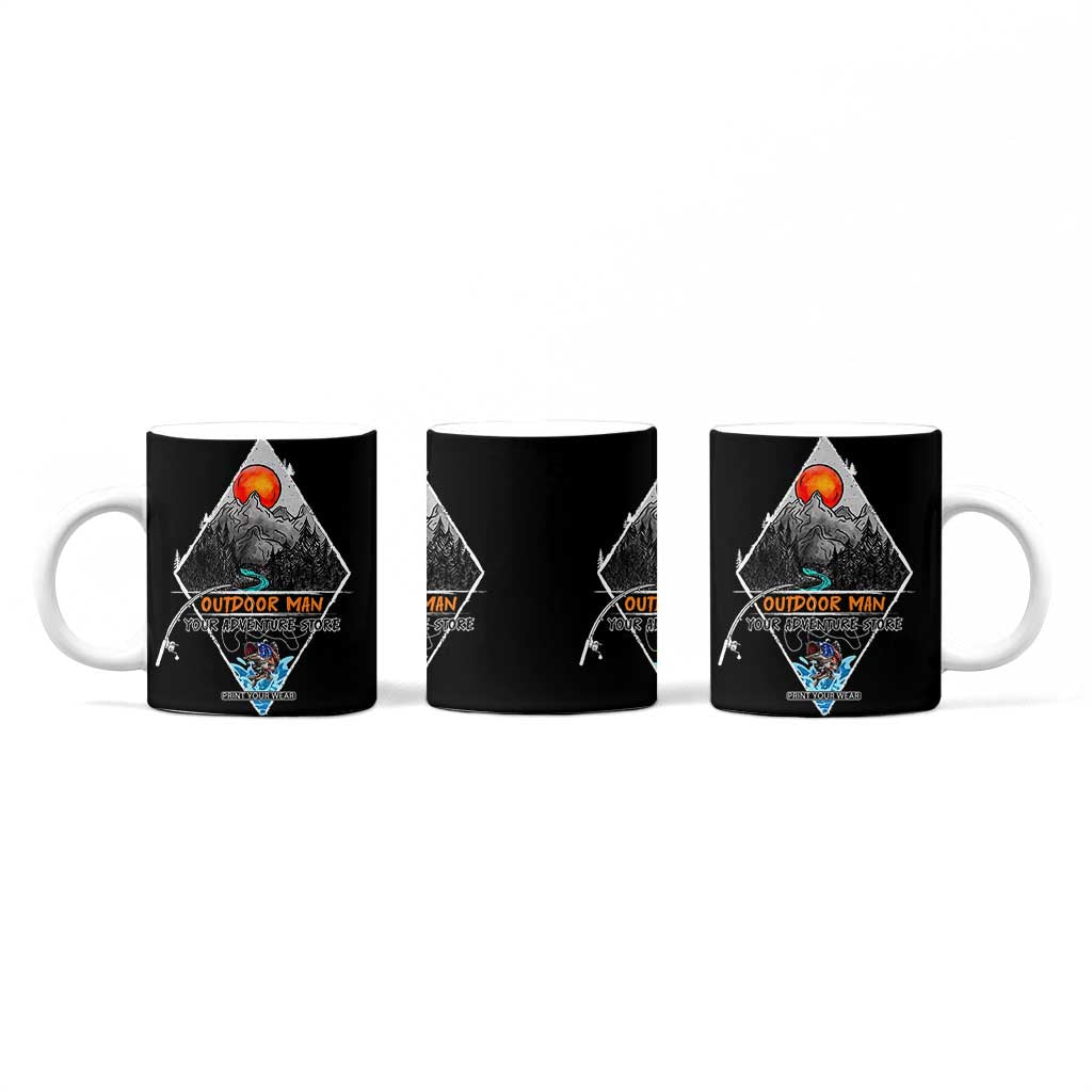 Outdoor Man Coffee Mug Fishing Camping Mountain Nature Hiking Camp Lover Gift TB10 Print Your Wear