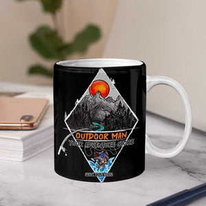 Outdoor Man Coffee Mug Fishing Camping Mountain Nature Hiking Camp Lover Gift TB10 Print Your Wear