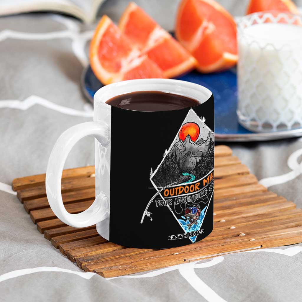 Outdoor Man Coffee Mug Fishing Camping Mountain Nature Hiking Camp Lover Gift TB10 Print Your Wear