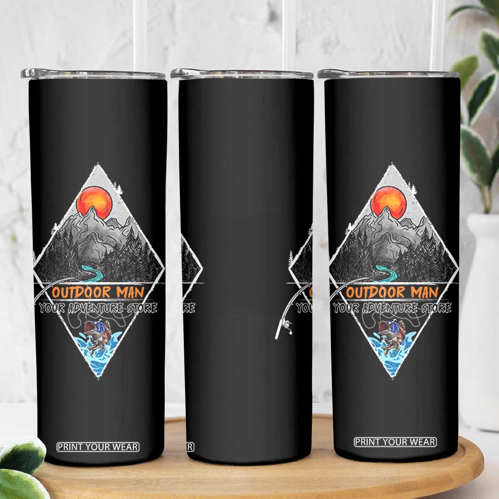 Outdoor Man Skinny Tumbler Fishing Camping Mountain Nature Hiking Camp Lover Gift TB10 Print Your Wear