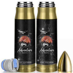 Adventure Awaits Bullet Tumbler Camping Mountain Nature Hiking Camp Lover Gift TB10 Black Print Your Wear
