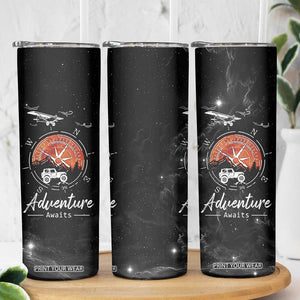 Adventure Awaits Skinny Tumbler Camping Mountain Nature Hiking Camp Lover Gift TB10 Print Your Wear