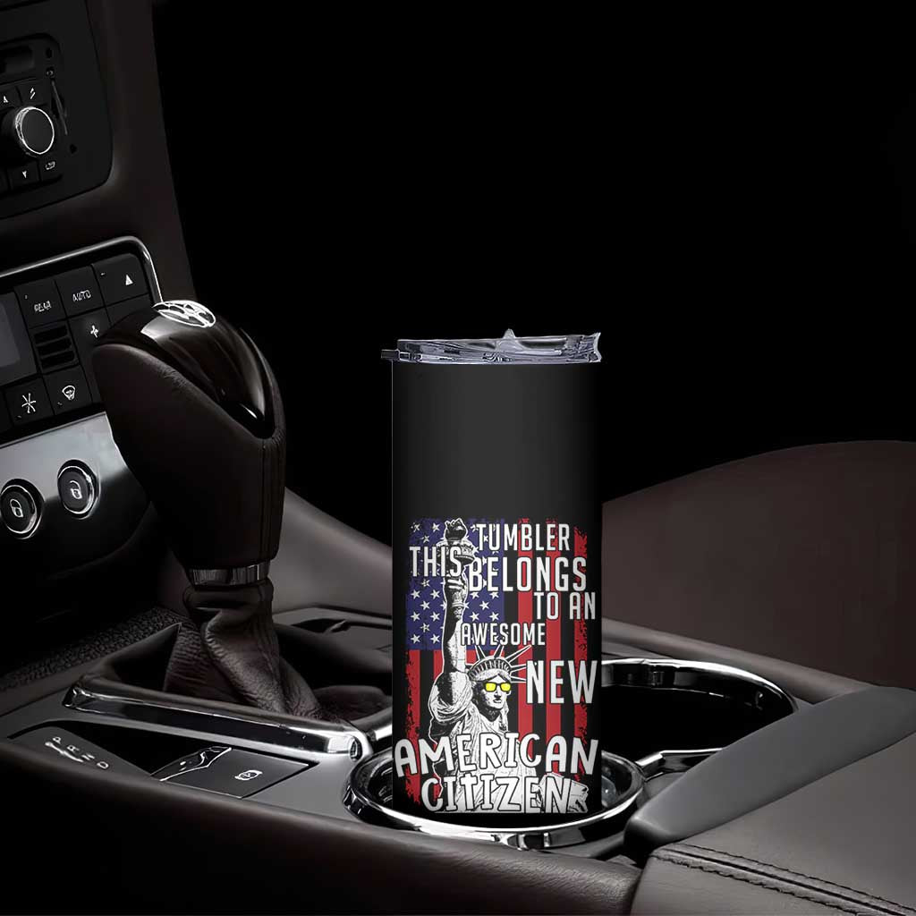 New American Citizen Gift Skinny Tumbler Funny US Citizenship Congratulations Presents TB10 Print Your Wear