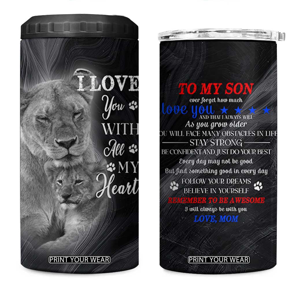 Son Gifts 4 in 1 Can Cooler Tumbler From Mom Christmas Birthday Graduation Gift TB10 One Size: 16 oz Black Print Your Wear