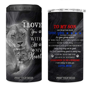 Son Gifts 4 in 1 Can Cooler Tumbler From Mom Christmas Birthday Graduation Gift TB10 One Size: 16 oz Black Print Your Wear