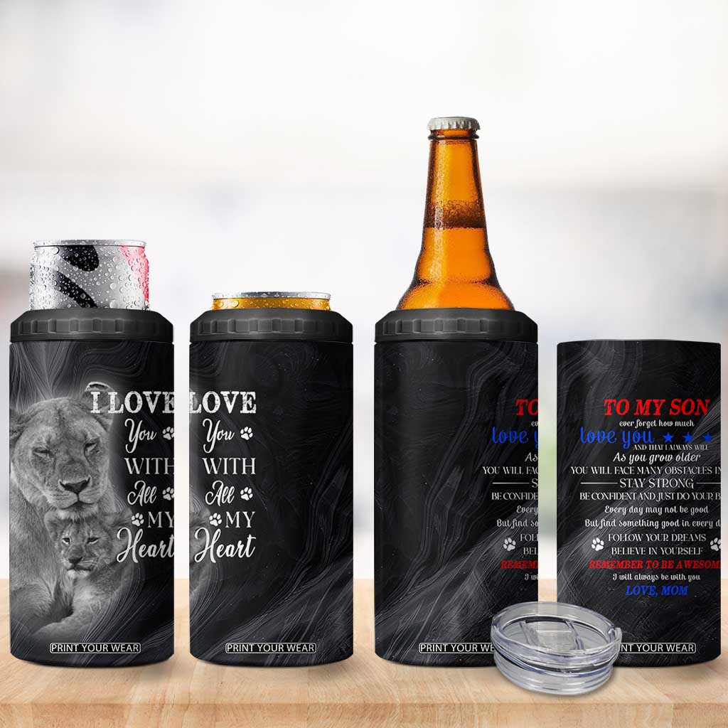 Son Gifts 4 in 1 Can Cooler Tumbler From Mom Christmas Birthday Graduation Gift TB10 Print Your Wear