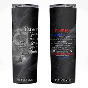 Son Gifts Skinny Tumbler From Mom Christmas Birthday Graduation Gift TB10 Black Print Your Wear
