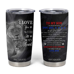 Son Gifts Tumbler Cup From Mom Christmas Birthday Graduation Gift TB10 Black Print Your Wear
