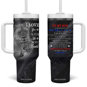 Son Gifts Tumbler With Handle From Mom Christmas Birthday Graduation Gift TB10 One Size: 40 oz Black Print Your Wear